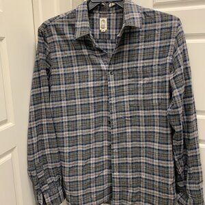 Hiroki Casual Gray Blue Button Up